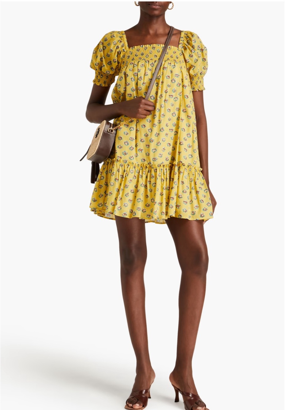 Tory Burch Smocked Mini Dress